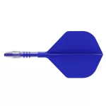 Fluturas si tija darts Cuesoul ROST T19, albastru regal, fluturas tip Small Standard Wing, tija din