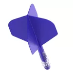 Fluturas si tija darts Cuesoul ROST T19, albastru regal, fluturas tip Small Standard Wing, tija din
