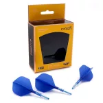 Fluturas si tija darts Cuesoul ROST T19, albastru regal, fluturas tip Small Standard Wing, tija din