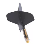 Fluturas si tija darts Cuesoul ROST T19, negru-galben, fluturas tip Small Standard Wing, tija din ca