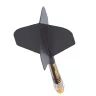 Fluturas si tija darts Cuesoul ROST T19, negru-galben, fluturas tip Small Standard Wing, tija din ca