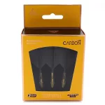 Fluturas si tija darts Cuesoul ROST T19, negru-galben, fluturas tip Small Standard Wing, tija din ca
