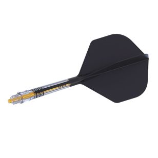 Fluturas si tija darts Cuesoul ROST T19, negru-galben, fluturas Small Standard, tija din carbon mari