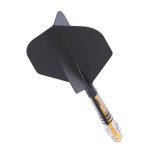 Fluturas si tija darts Cuesoul ROST T19, negru-galben, fluturas Small Standard Wing, tija din carbon