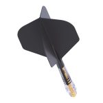 Fluturas si tija darts Cuesoul ROST T19, negru-galben, fluturas Small Standard Wing, tija din carbon
