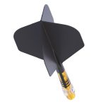 Fluturas si tija darts Cuesoul ROST T19, negru-galben, fluturas Small Standard Wing, tija din carbon