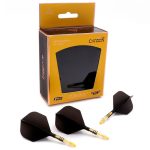 Fluturas si tija darts Cuesoul ROST T19, negru-galben, fluturas Small Standard Wing, tija din carbon