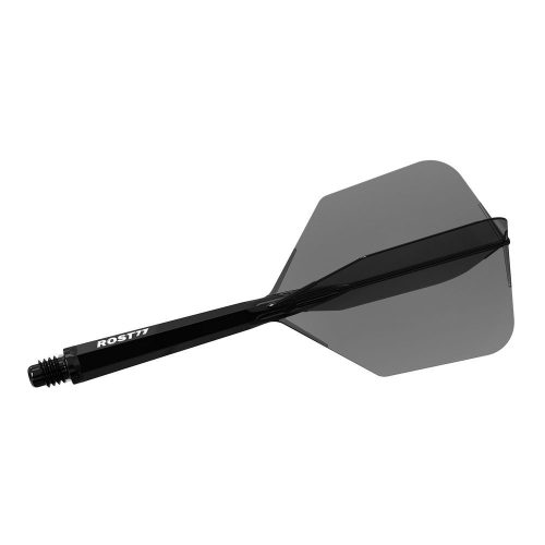 Fluturas si tija darts Cuesoul ROST 77, negru transparent, fluturas Big Wing si tija lunga