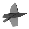 Fluturas si tija darts Cuesoul ROST 77, negru transparent, fluturas Big Wing si tija lunga