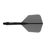 Fluturas si tija darts Cuesoul ROST 77, negru transparent, fluturas Big Wing si tija medie