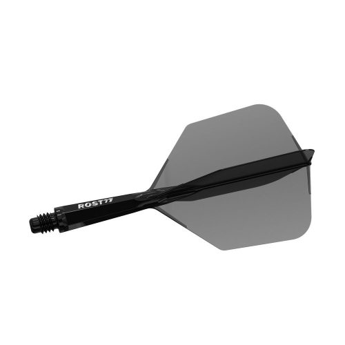 Fluturas darts si tija Cuesoul ROST 77, negru transparent, fluturas Big Wing si tija scurta