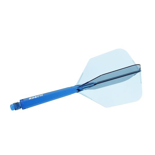Fluturas si tija darts Cuesoul ROST 77 albastru transparent, fluturas Big Wing si tija lunga