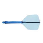 Fluturas si tija darts Cuesoul ROST 77 albastru transparent, fluturas Big Wing si tija lunga