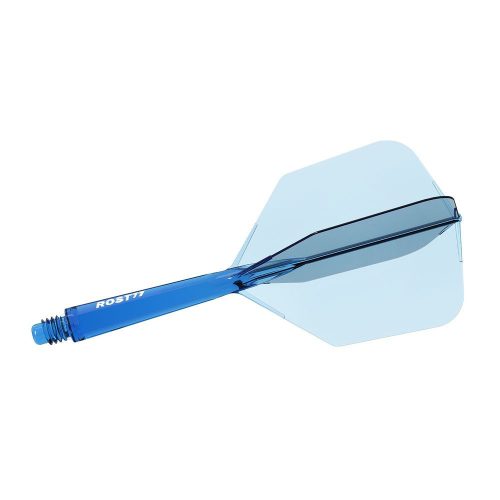 Fluturas si tija darts Cuesoul ROST 77, albastru transparent, fluturas Big Wing, tija medie