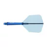 Fluturas si tija darts Cuesoul ROST 77, albastru transparent, fluturas Big Wing, tija medie