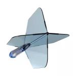 Fluturas si tija darts Cuesoul ROST 77, albastru transparent, fluturas Big Wing, tija medie