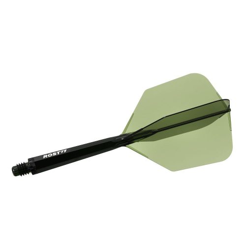 Fluturas si tija darts Cuesoul ROST 77 transparent verde, fluturas Big Wing si tija lunga