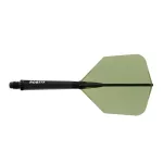 Fluturas si tija darts Cuesoul ROST 77 transparent verde, fluturas Big Wing si tija lunga