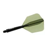Fluturas si tija darts Cuesoul ROST 77, transparent verde, fluturas Big Wing, tija medie