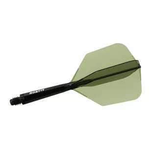 Fluturas si tija darts Cuesoul ROST 77, transparent verde, fluturas Big Wing, tija medie