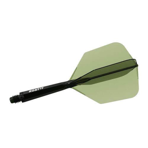 Fluturas si tija darts Cuesoul ROST 77, transparent verde, fluturas Big Wing, tija medie