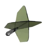 Fluturas si tija darts Cuesoul ROST 77, transparent verde, fluturas Big Wing, tija medie