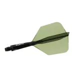 Fluturas si tija darts Cuesoul ROST 77, transparent verde, fluturas tip Big Wing, tija scurta