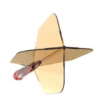 Fluturas si tija darts Cuesoul ROST 77, portocaliu transparent, fluturas Big Wing, tija lunga
