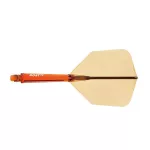 Fluturas si tija darts Cuesoul ROST 77, portocaliu transparent, cu fluturas Big Wing si tija medie