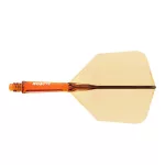 Fluturas si tija darts Cuesoul ROST 77, portocaliu transparent, fluturas Big Wing, tija scurta