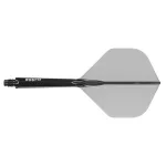 Fluturas si tija darts Cuesoul ROST 77, negru transparent, fluturas Big Standard Wing, tija lunga