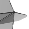 Fluturas si tija darts Cuesoul ROST 77, negru transparent, fluturas Big Standard Wing, tija lunga
