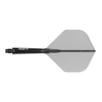 Fluturas si tija darts Cuesoul ROST 77, negru transparent, fluturas Big Standard Wing, tija medie