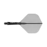 Fluturas si tija darts Cuesoul ROST 77 transparent negru, fluturas Big Standard Wing si tija scurta