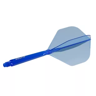 Fluturas si tija darts Cuesoul ROST 77, albastru transparent, fluturas Big Standard Wing si tija lun