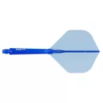 Fluturas si tija darts Cuesoul ROST 77, albastru transparent, fluturas Big Standard Wing si tija lun