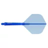 Fluturas si tija darts Cuesoul ROST 77, albastru transparent, fluturas Big Standard Wing si tija lun