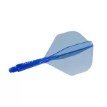 Fluturas si tija darts intr-un singur set Cuesoul ROST 77, albastru transparent, fluturas Big Standa