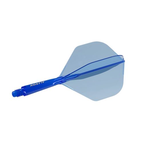 Fluturas si tija darts intr-un singur set Cuesoul ROST 77, albastru transparent, fluturas Big Standa