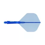 Fluturas si tija darts intr-un singur set Cuesoul ROST 77, albastru transparent, fluturas Big Standa