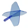 Fluturas si tija darts intr-un singur set Cuesoul ROST 77, albastru transparent, fluturas Big Standa