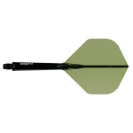 Fluturas si tija darts Cuesoul ROST 77 transparent verde, fluturas Big Standard Wing si tija lunga