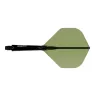 Fluturas si tija darts Cuesoul ROST 77 transparent verde, fluturas Big Standard Wing si tija medie