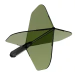 Fluturas si tija darts Cuesoul ROST 77 transparent verde, fluturas Big Standard Wing si tija medie