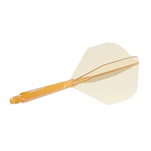 Fluturas si tija darts Cuesoul ROST 77, portocaliu transparent, fluturas Big Standard, tija medie