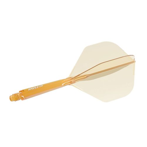 Fluturas si tija darts Cuesoul ROST 77, portocaliu transparent, fluturas Big Standard, tija medie