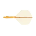 Fluturas si tija darts Cuesoul ROST 77, portocaliu transparent, fluturas Big Standard si tija scurta