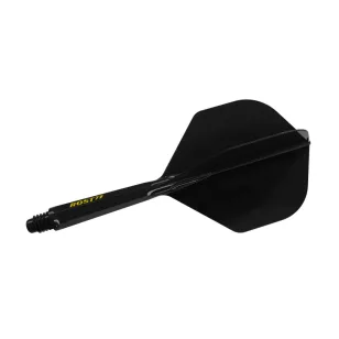 Fluturas si tija darts Cuesoul ROST 77, negru, fluturas Small Standard Wing, tija medie