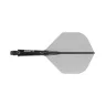 Fluturas si tija darts Cuesoul ROST 77 negru transparent, fluturas Small Standard Wing, tija scurta