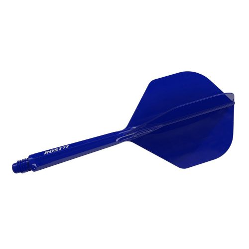Fluturas si tija darts Cuesoul ROST 77 Solid albastru, fluturas Small Standard Wing si tija lunga